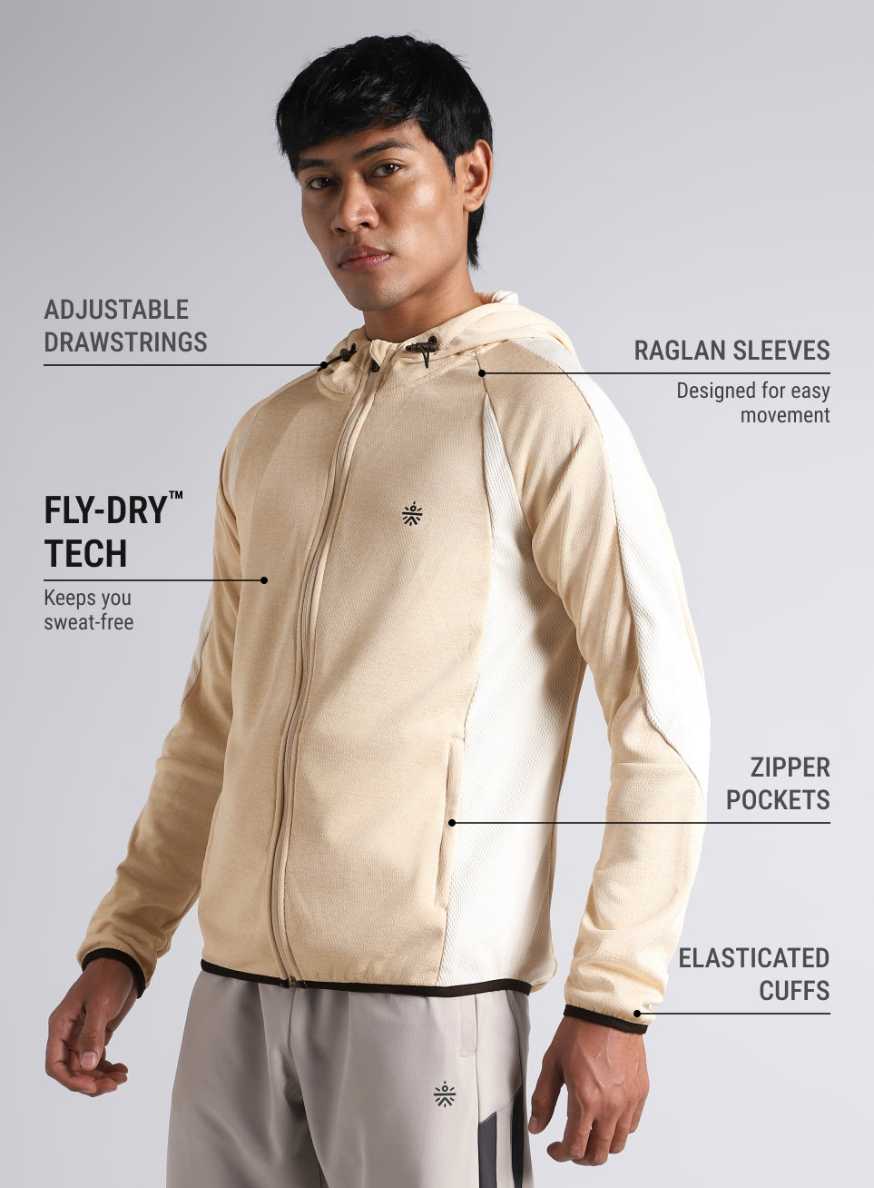 Men's Off-White HIIT Training Jacket