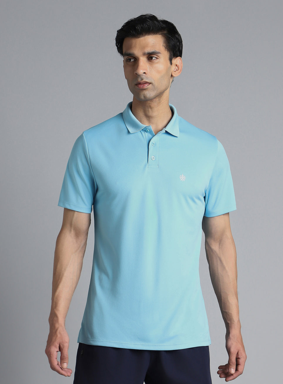 Men's Sky Blue Performance Polo T-shirt
