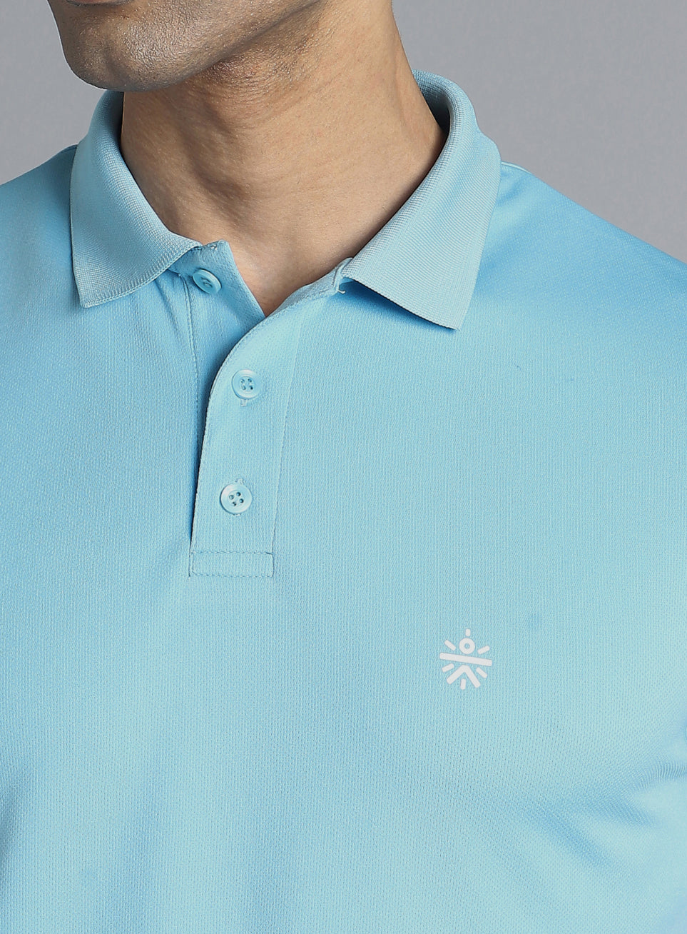 Men's Sky Blue Performance Polo T-shirt