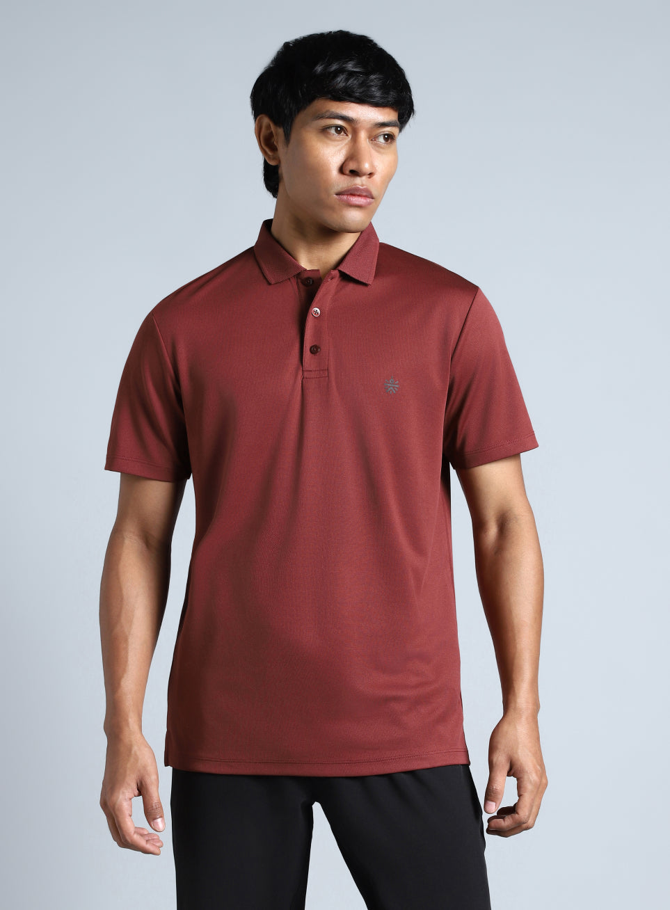 Men's Maroon Performance Polo T-shirt