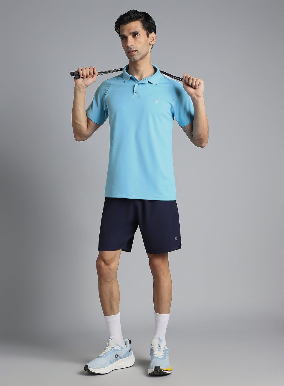 Men's Sky Blue Performance Essential Polo T-shirt