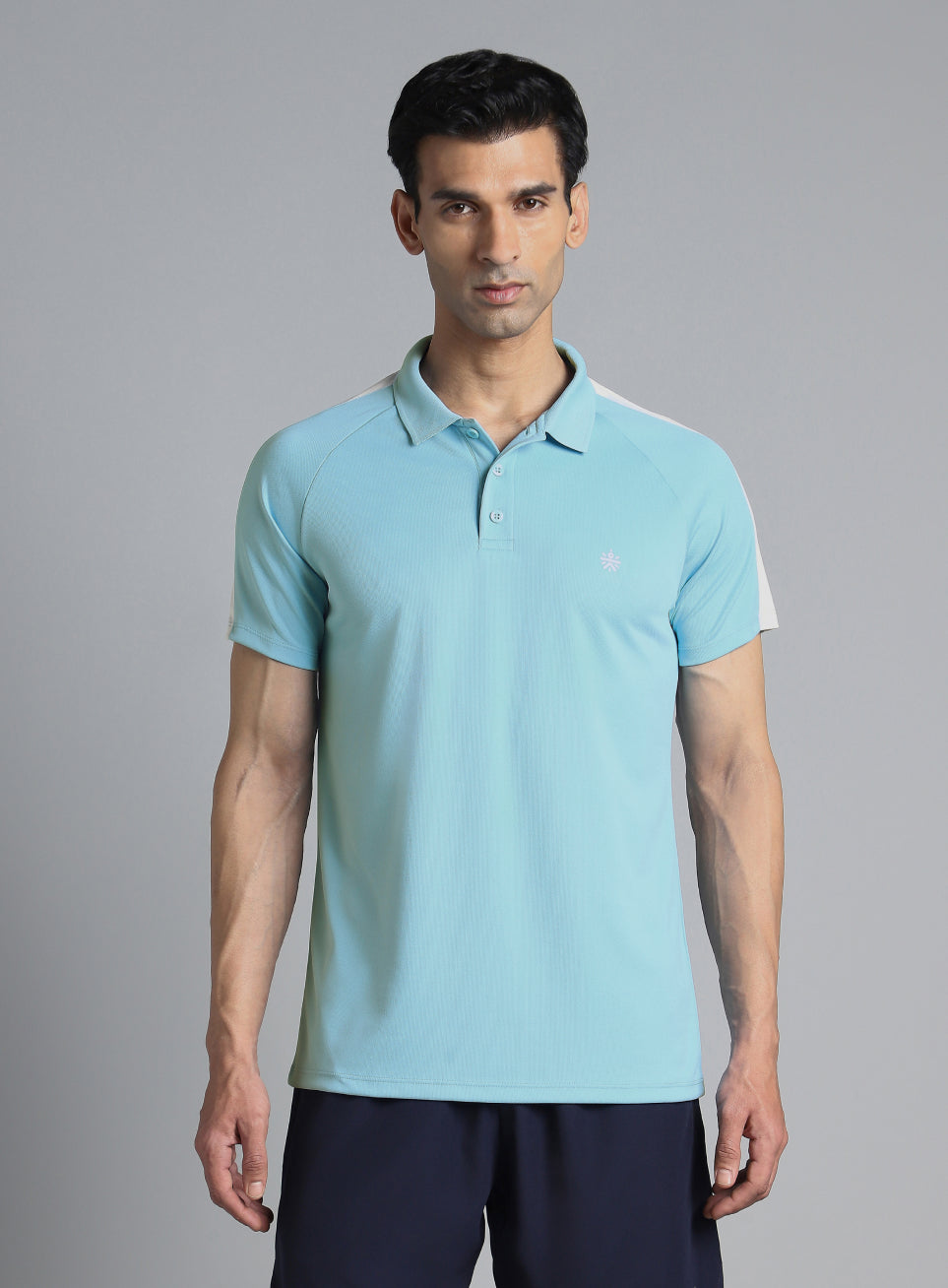 Men's Sky Blue Performance Essential Polo T-shirt