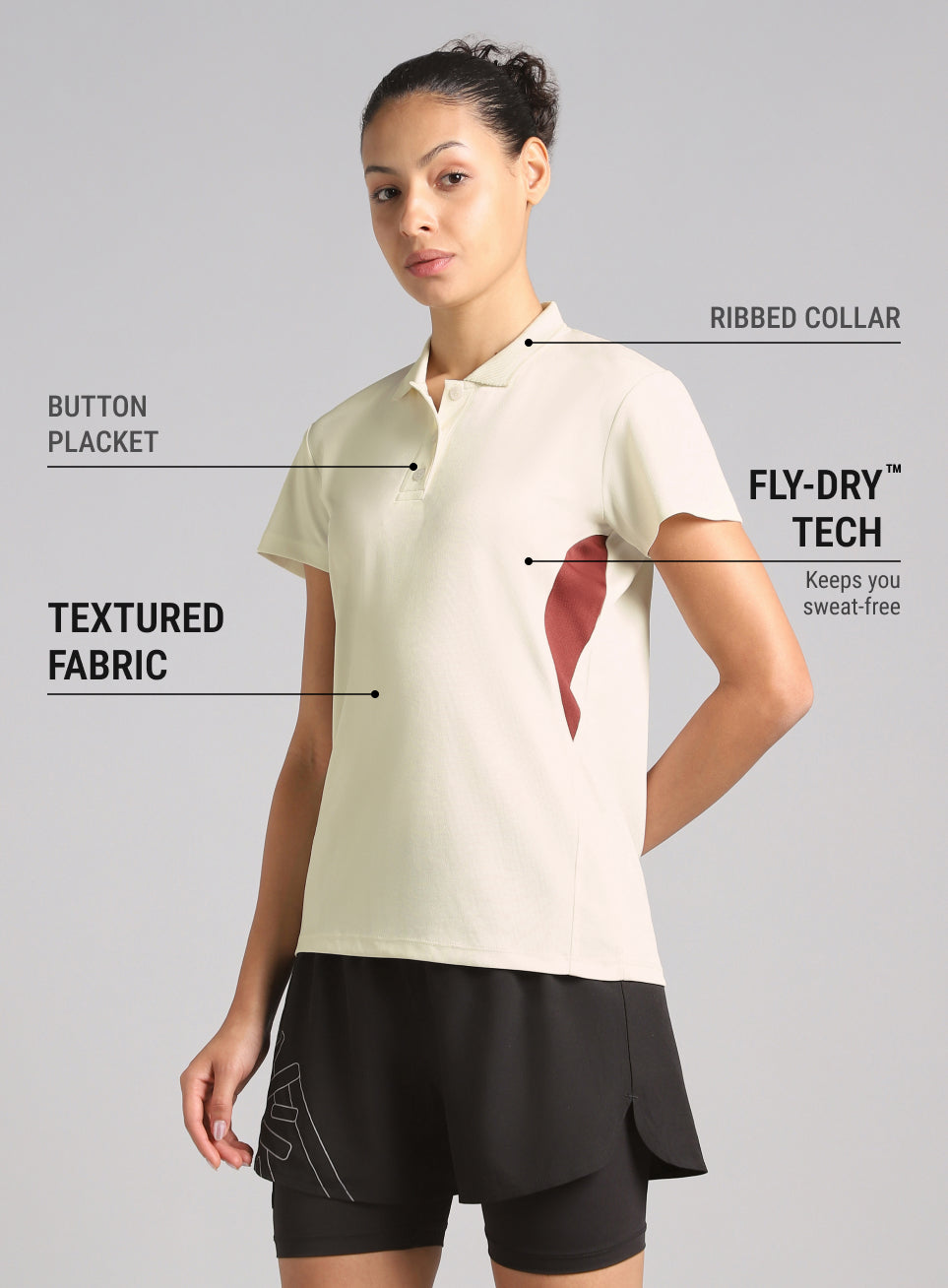 Women's Off White True Performance Polo T-shirt