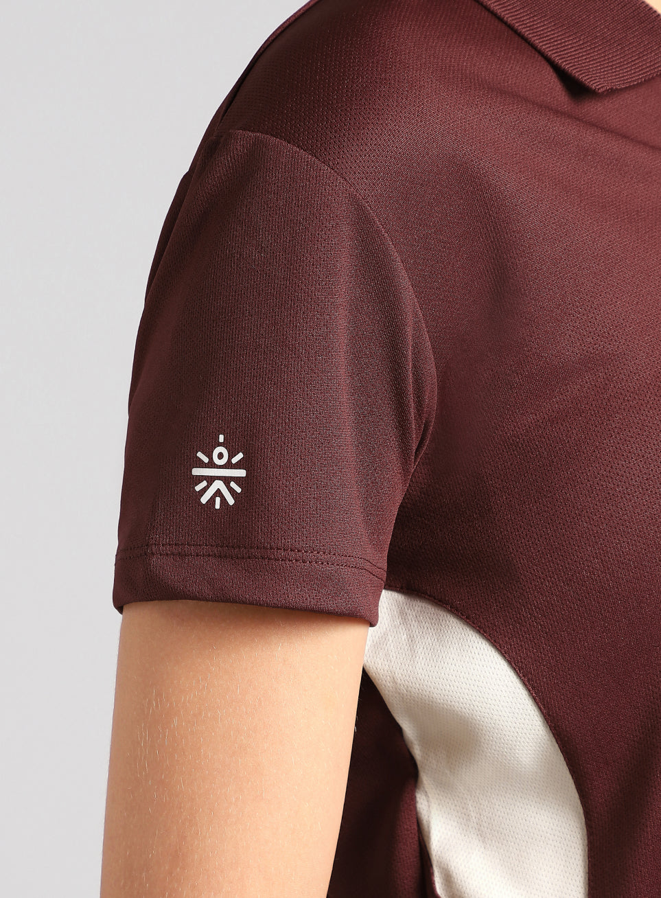 Women's Maroon True Performance Polo T-shirt