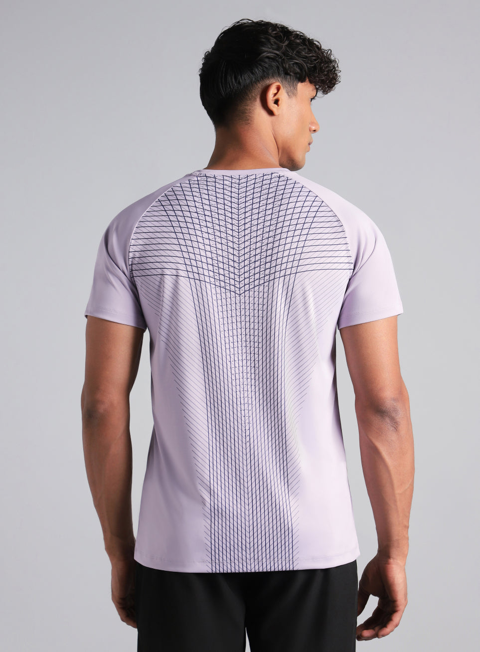 Men's Purple Energy Map Printed T-shirt