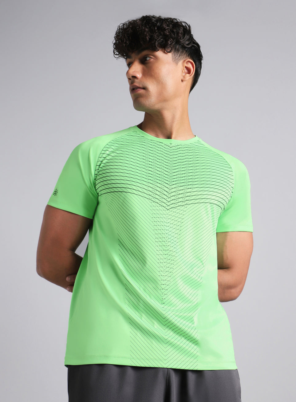 Men's Green Energy Map Printed T-shirt