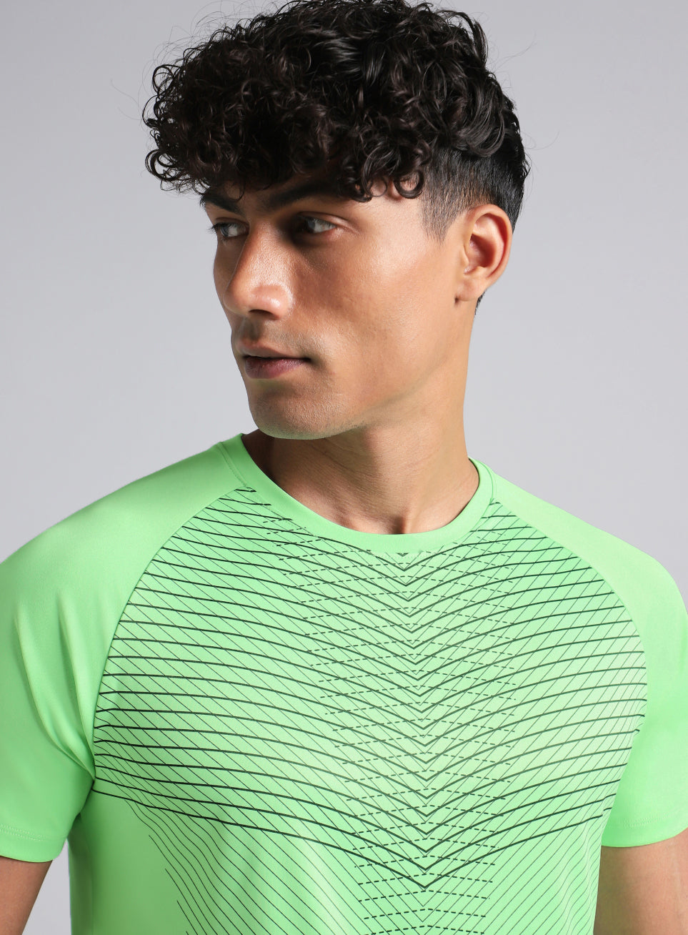 Men's Green Energy Map Printed T-shirt