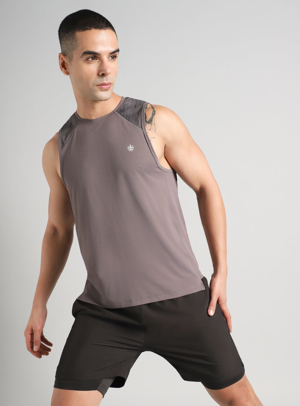 Men's Dark Grey Training Muscle Tank