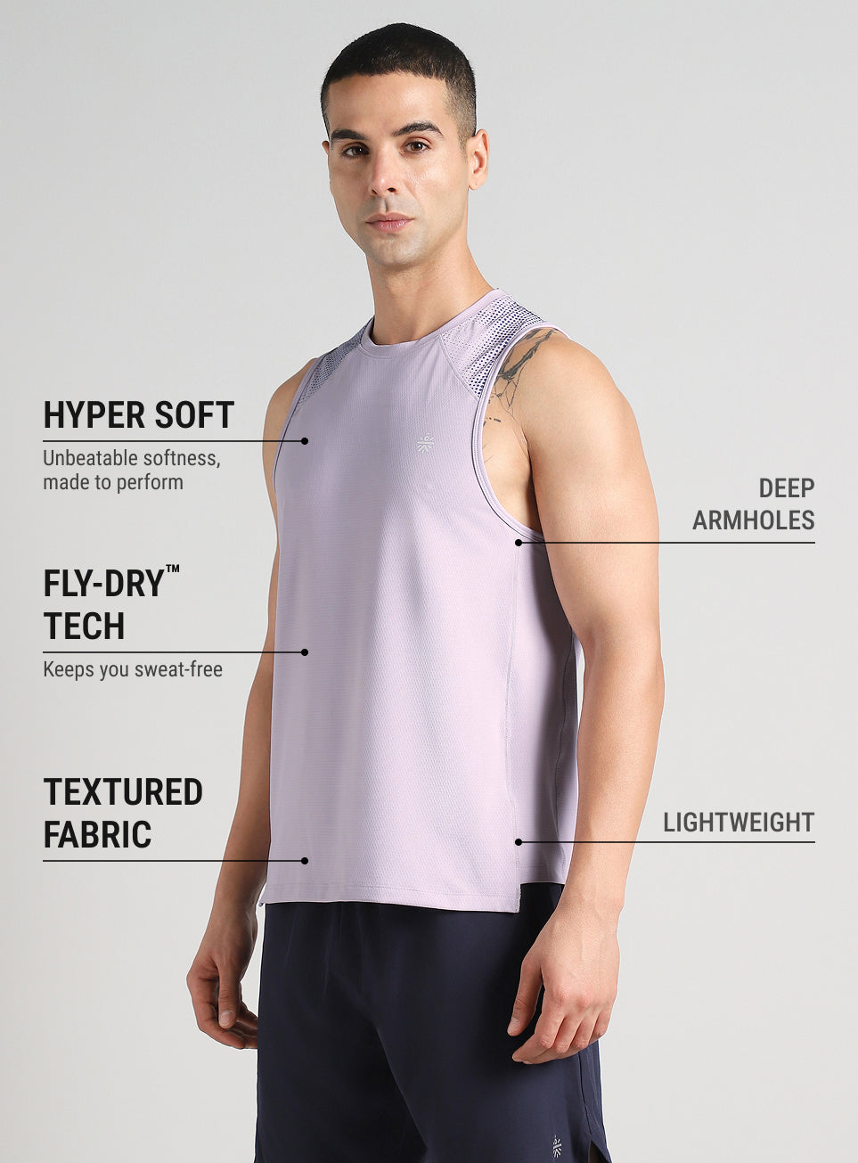 Men's Purple Training Muscle Tank