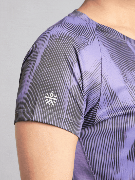 Women's Purple Urban Camo Run T-shirt