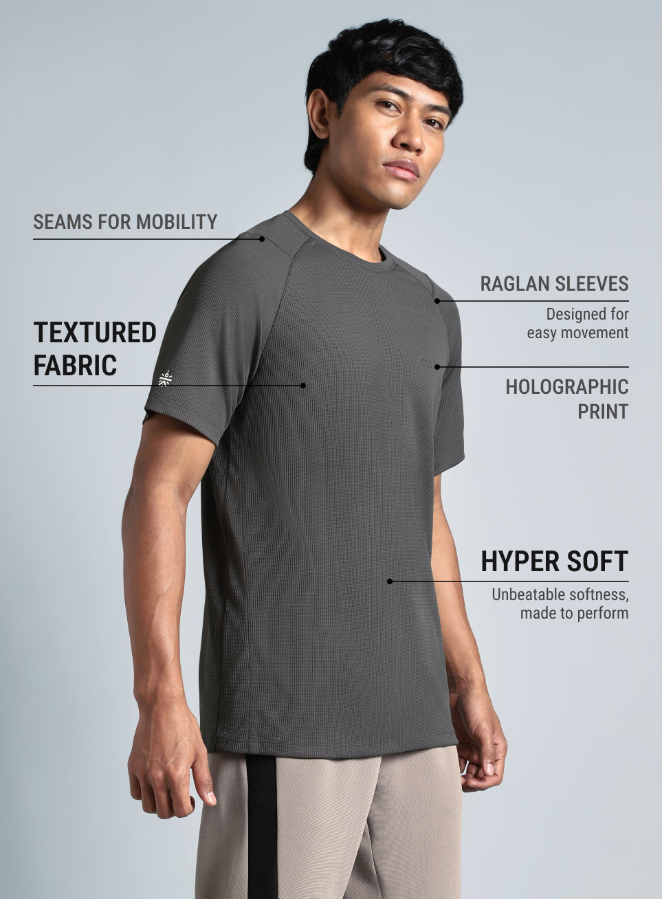 Men's Dark Grey All Format Training T-shirt