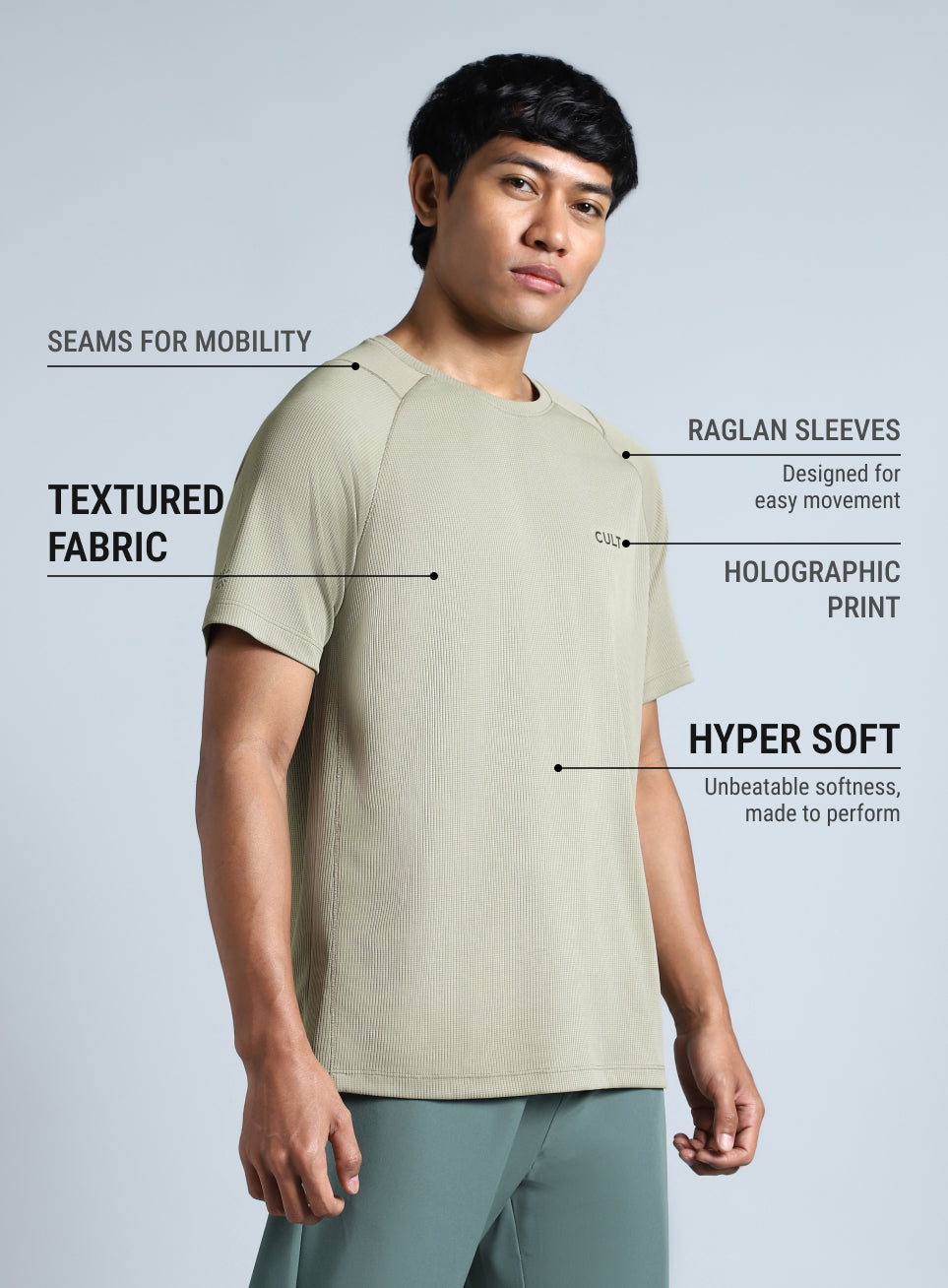 Men's Green All Format Training T-shirt