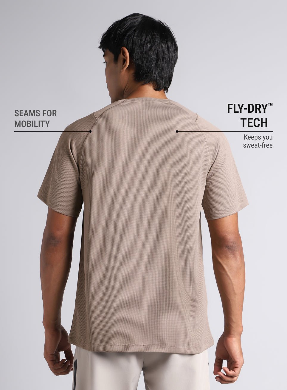 Men's Beige All Format Training T-shirt