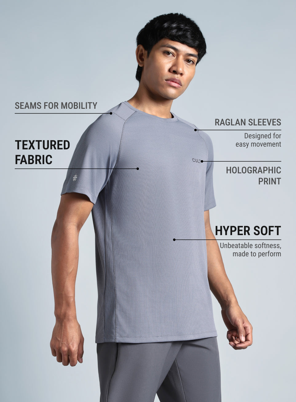 Men's Sky Blue All Format Training T-shirt