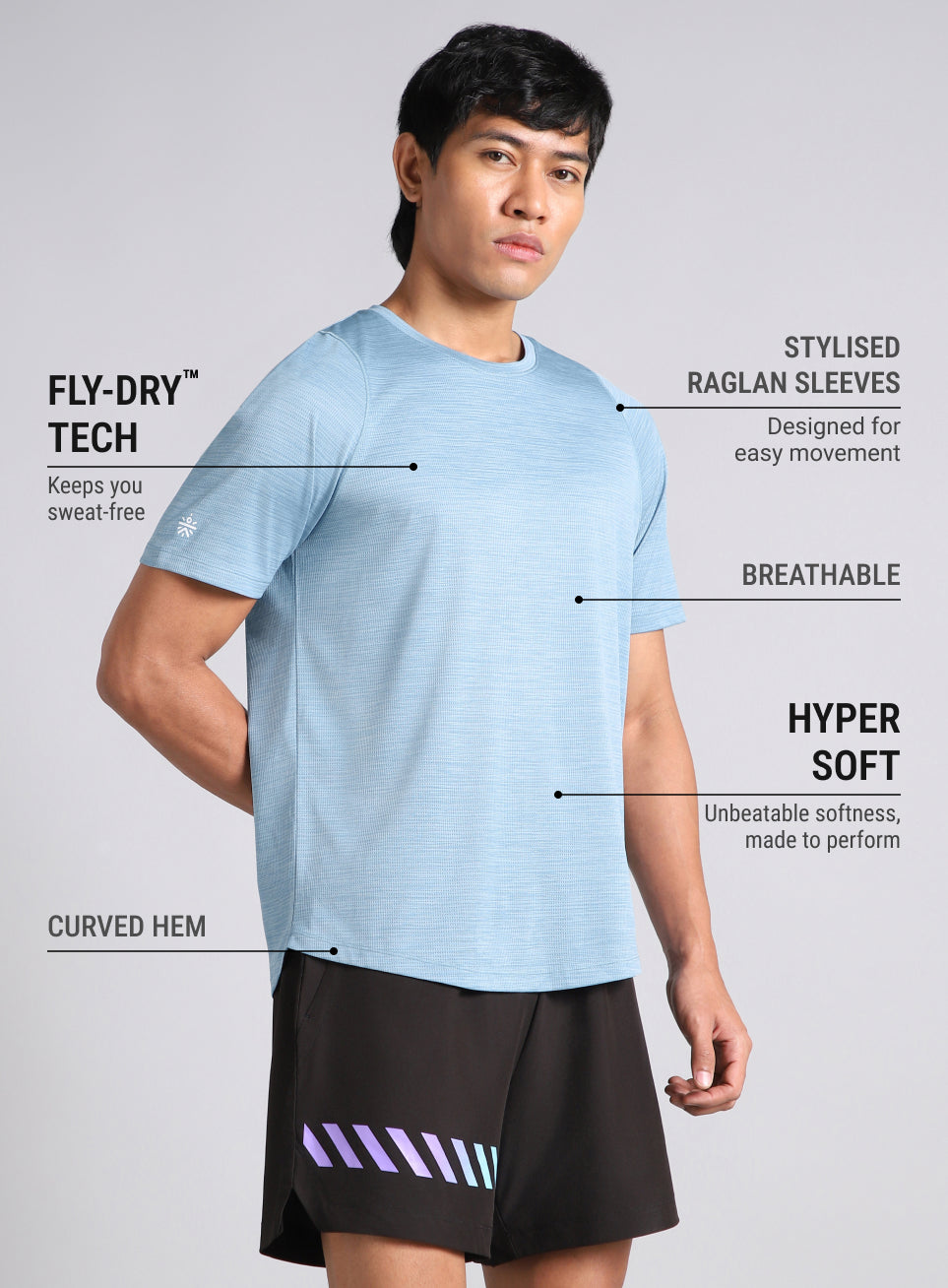 Men's Blue Training Elevate Sculpt T-shirt