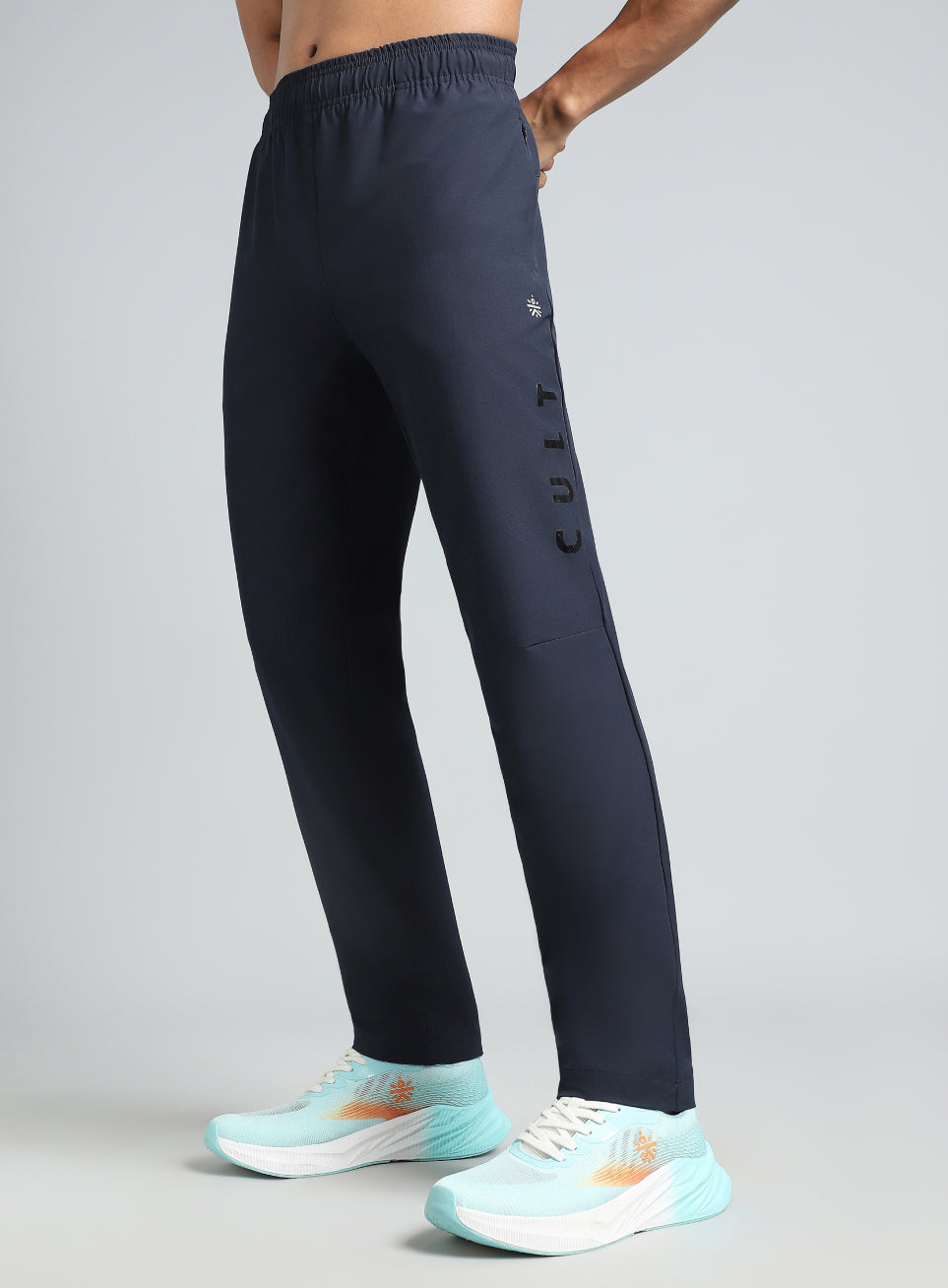 Men's Navy Pace Up Running Trackpants