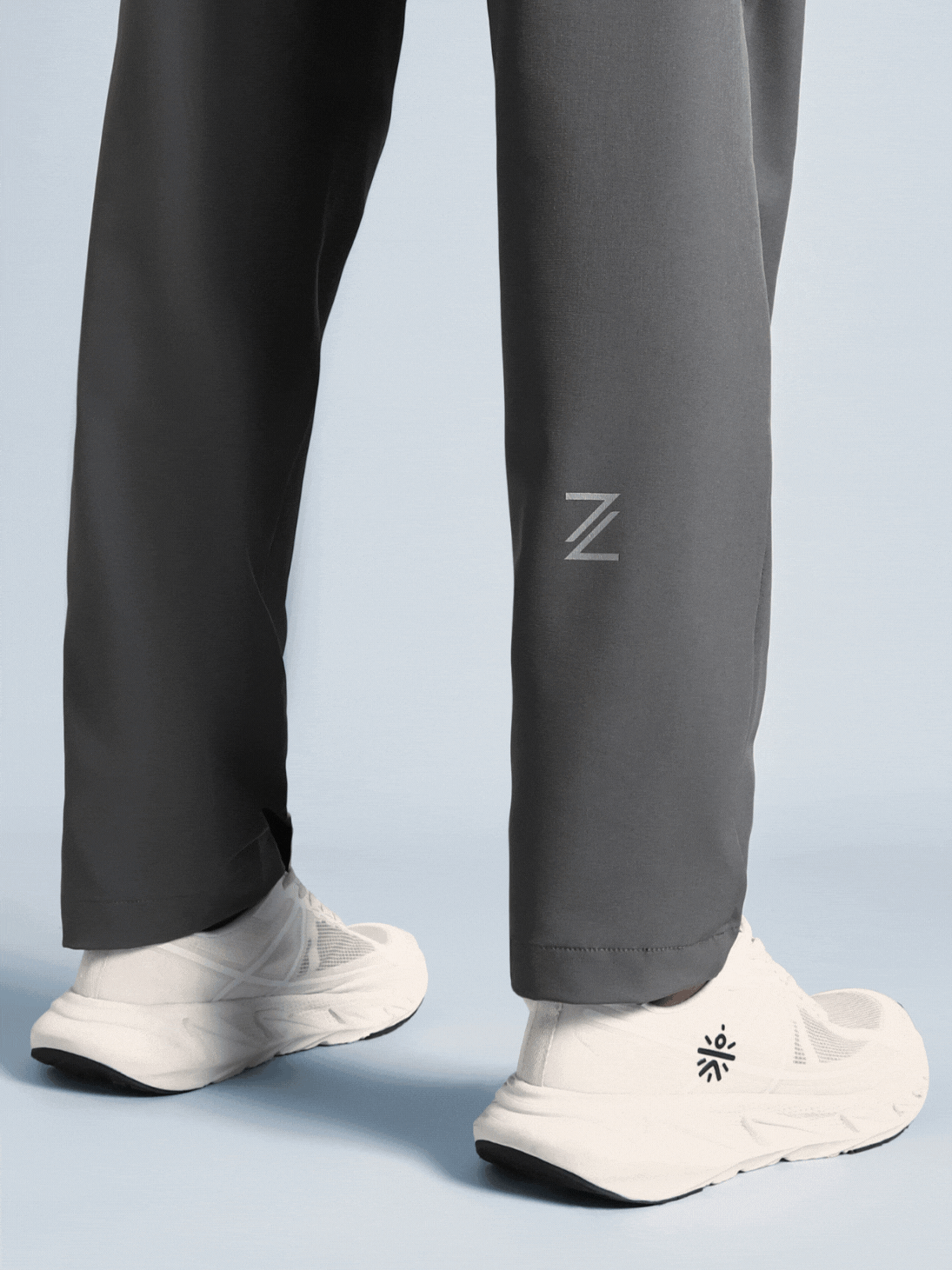 Men's Grey Pace Up Running Trackpants