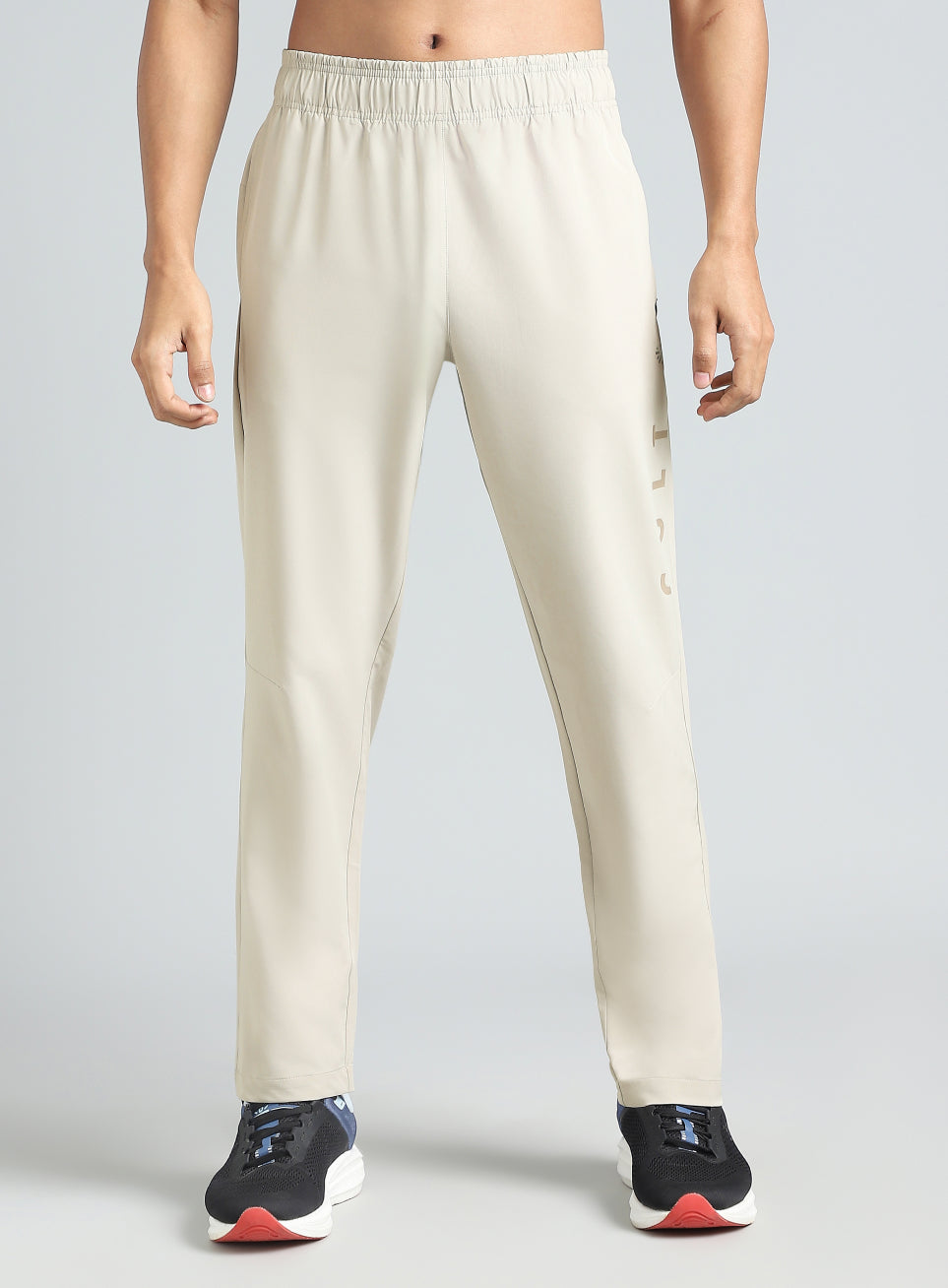 Men's Grey Pace Up Running Trackpants