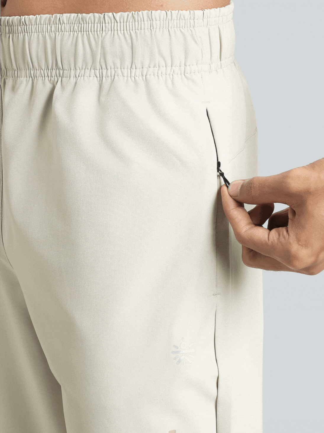 Men's Grey Pace Up Running Trackpants