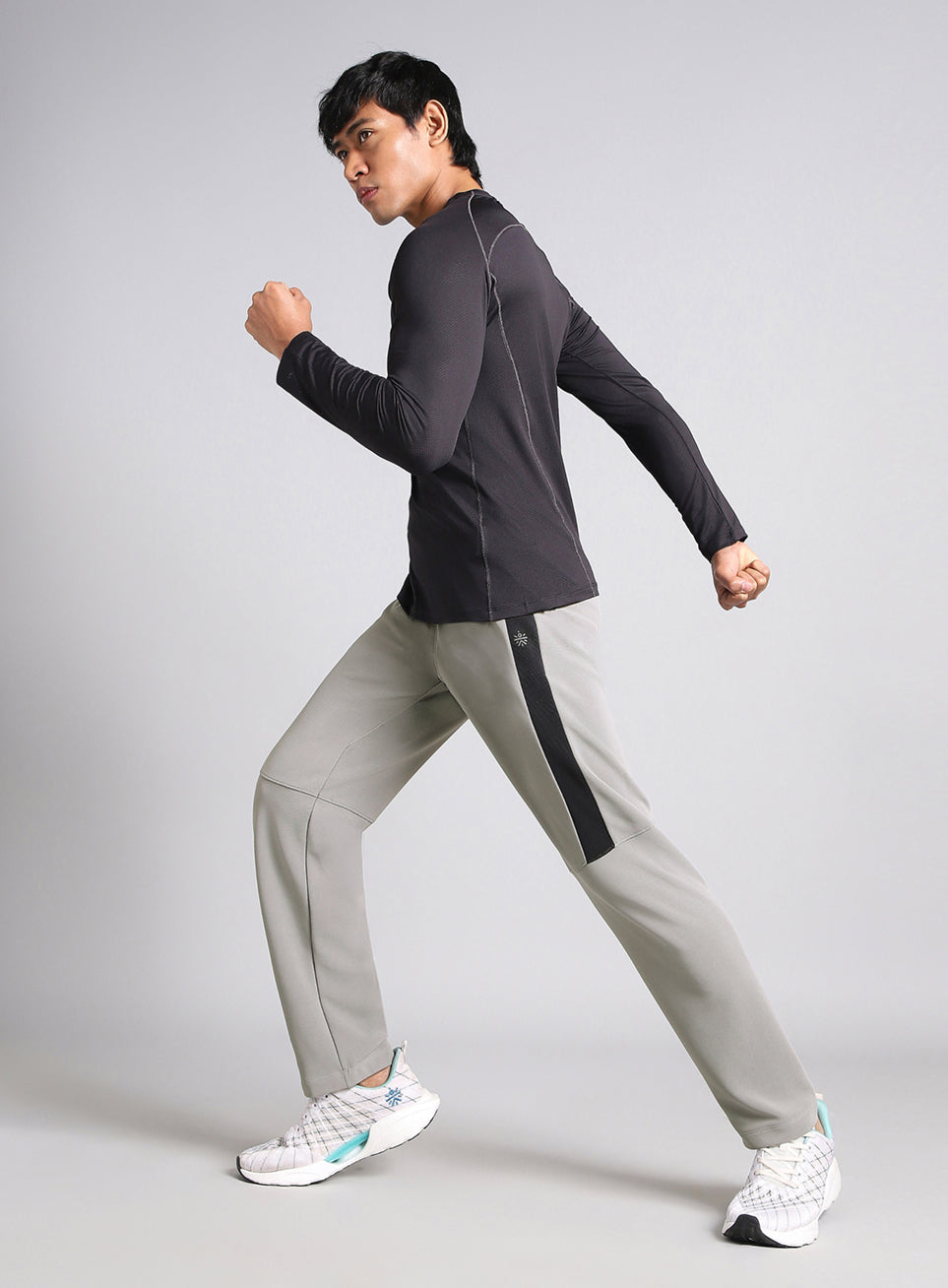 Men's Grey Runner Essential Trackpants