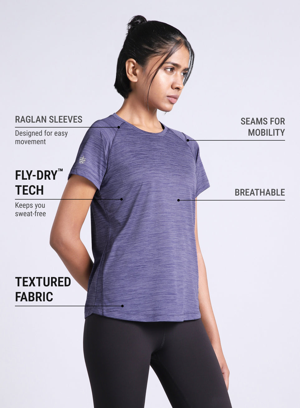 Women's Blue Training Elevate Sculpt T-shirt