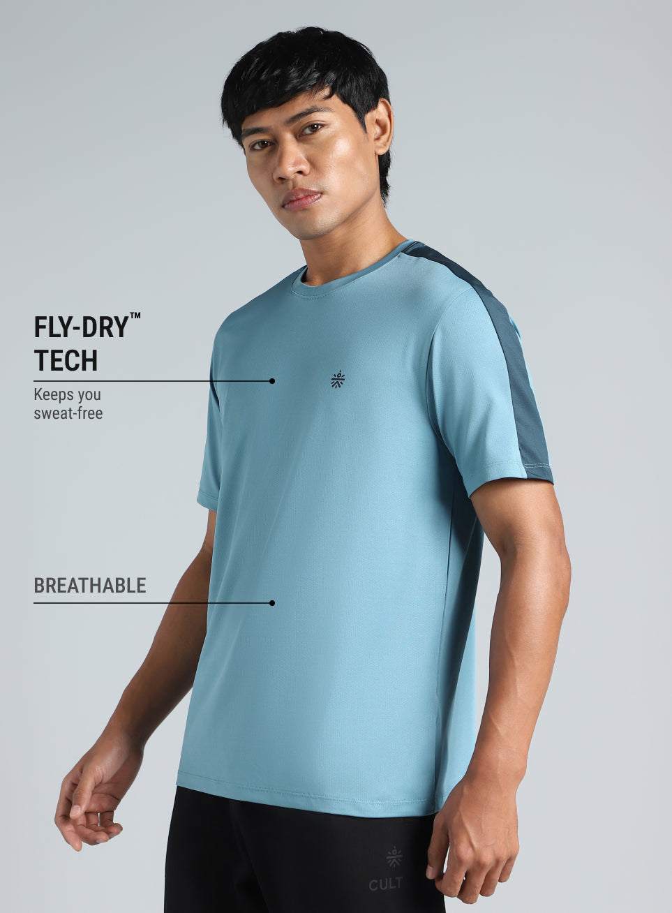 Men's Blue Active T-shirt