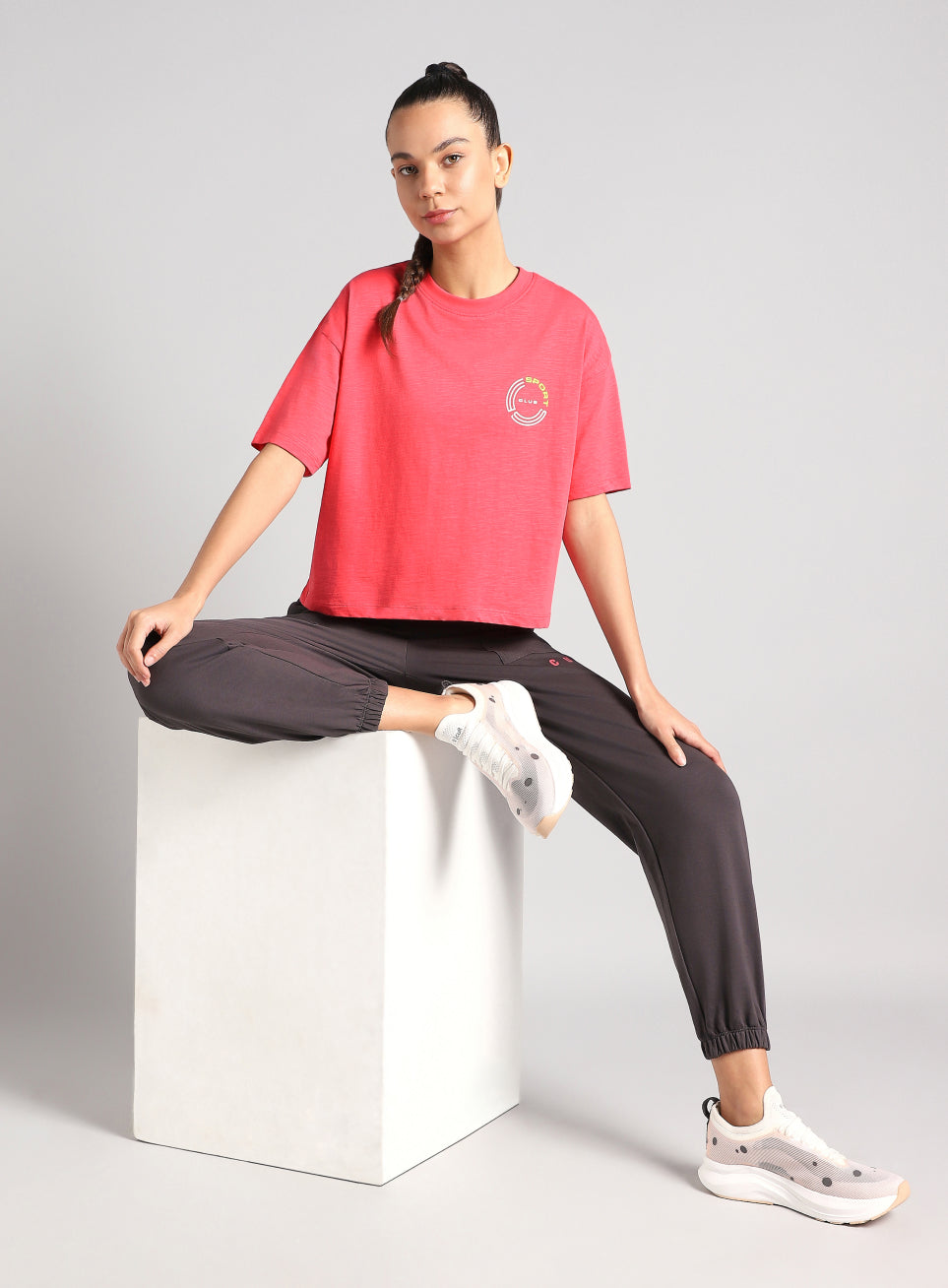 Women's Pink Sports Club T-shirt