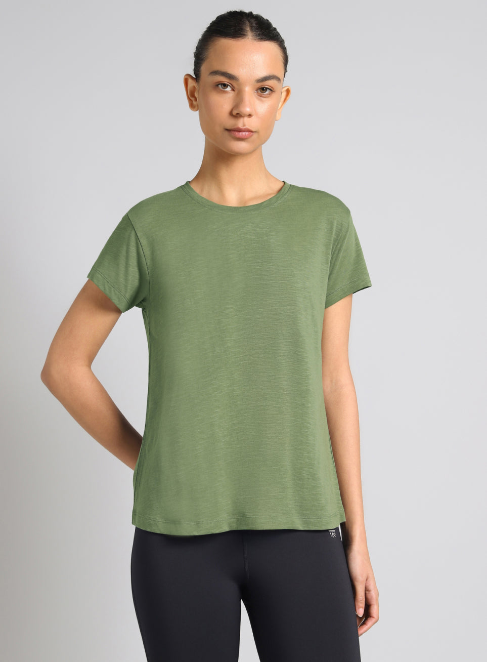 Women's Olive Yoga Flow Top