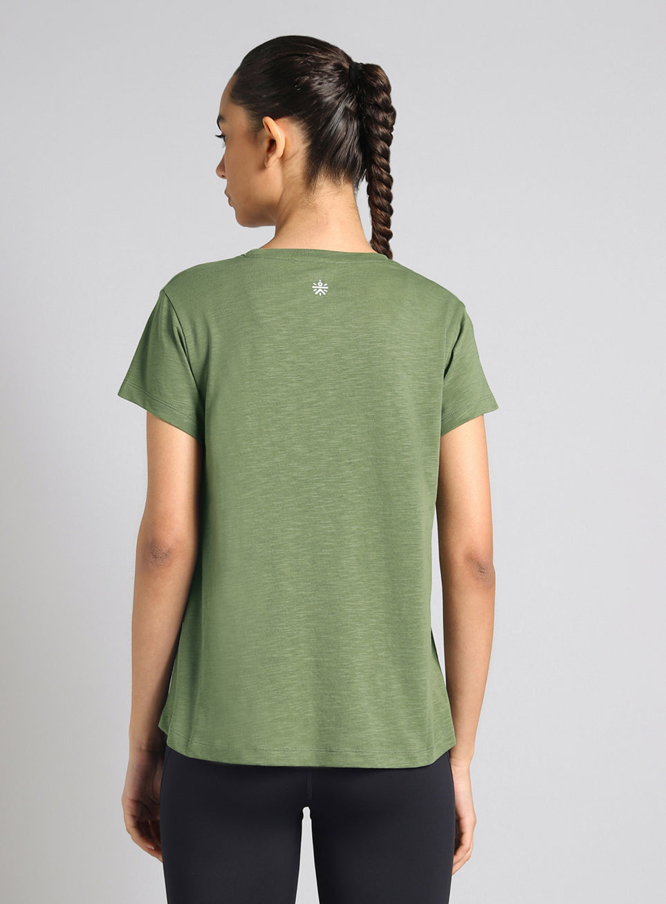 Women's Olive Yoga Flow Top