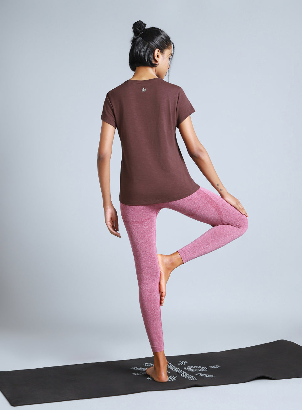 Women's Brown Yoga Flow Top