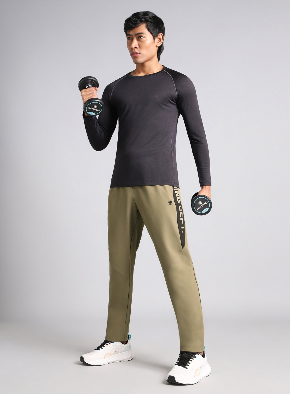 Men's Beige Training Department Trackpants