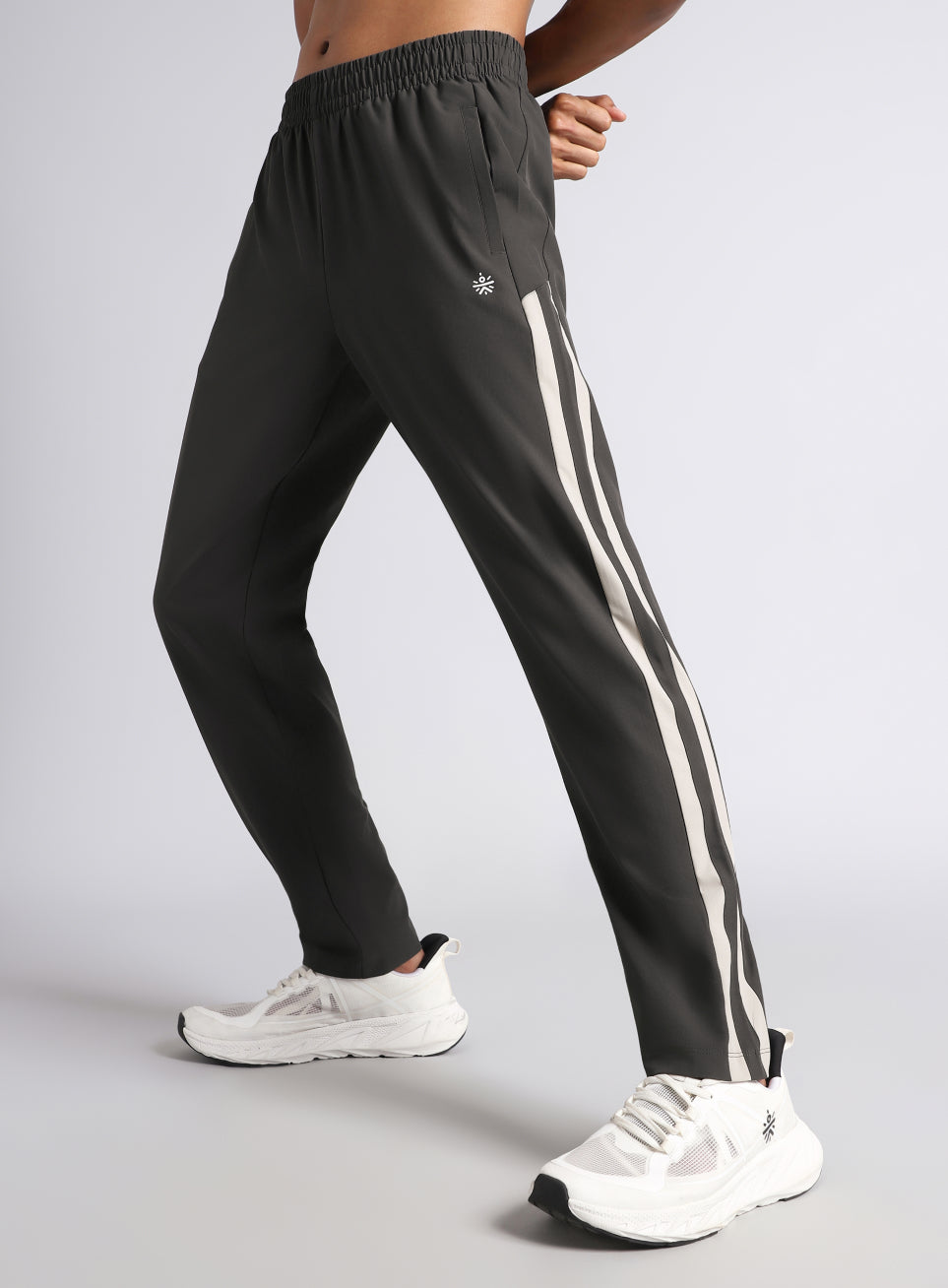 Men's Dark Grey Sporty Training Trackpants