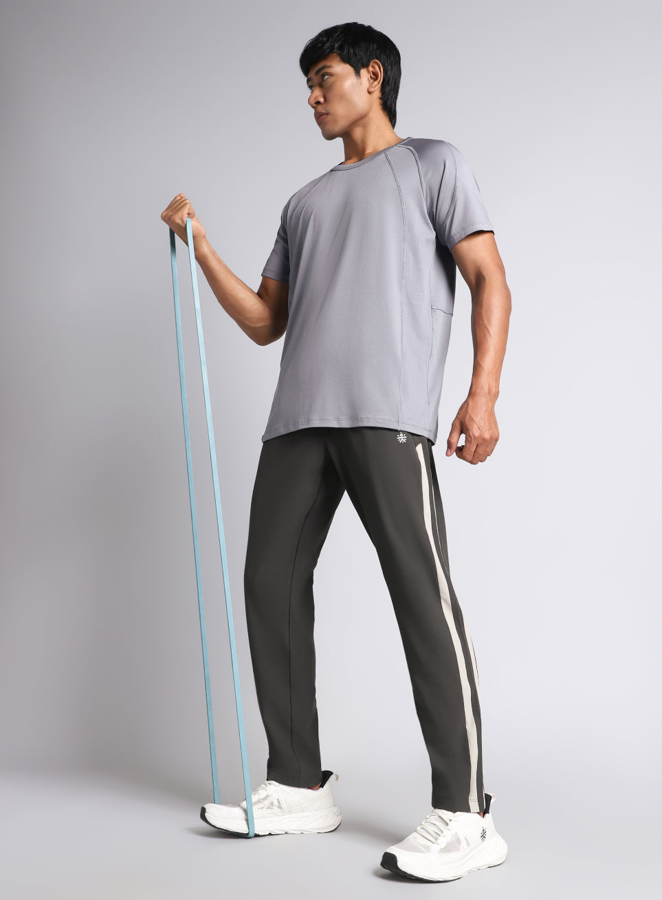 Men's Dark Grey Sporty Training Trackpants