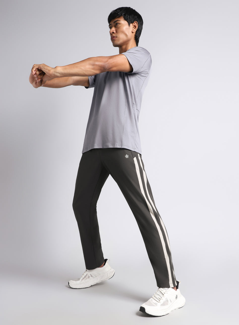 Men's Dark Grey Sporty Training Trackpants