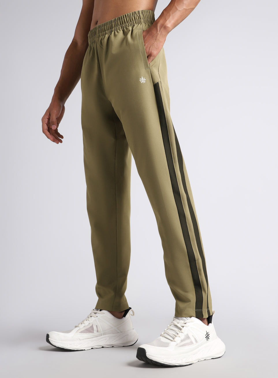 Men's Beige Sporty Training Trackpants