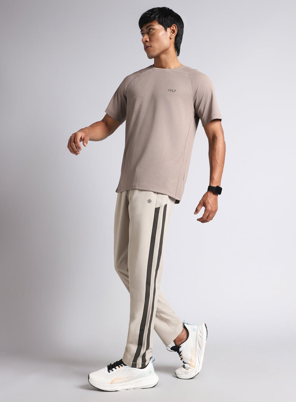Men's Grey Sporty Training Trackpants