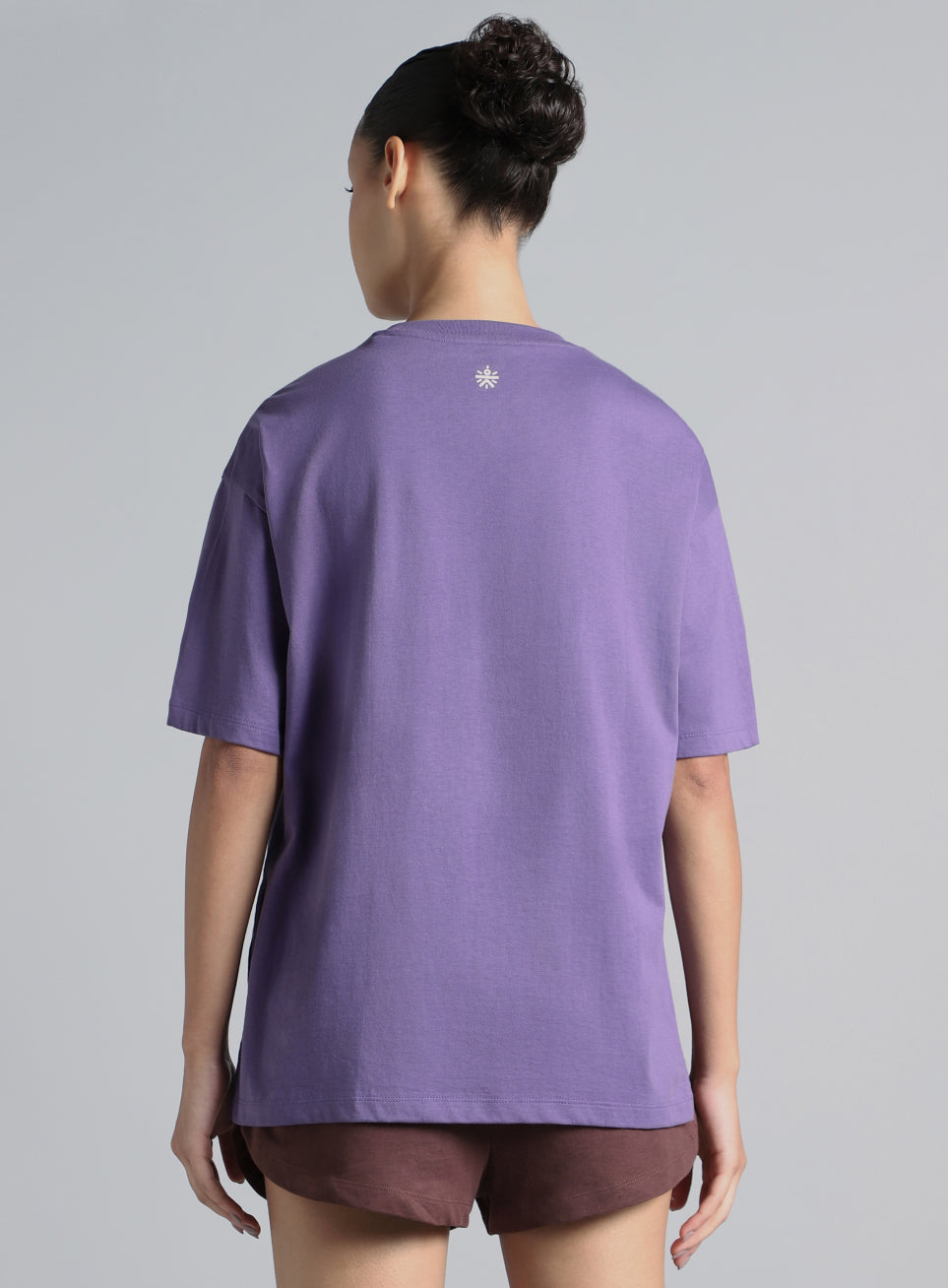 Women's Purple Feel the Beat Print T-shirt