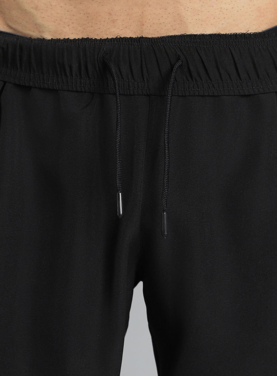 Men's Black Pace Up Runner's Shorts