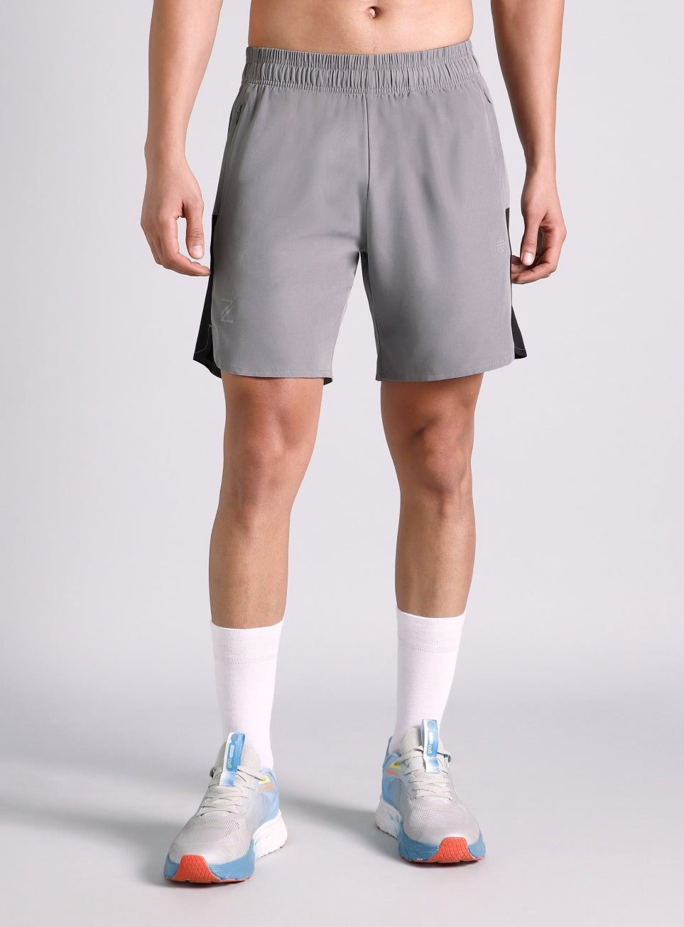 Men's Grey Pace Up Runner's Shorts