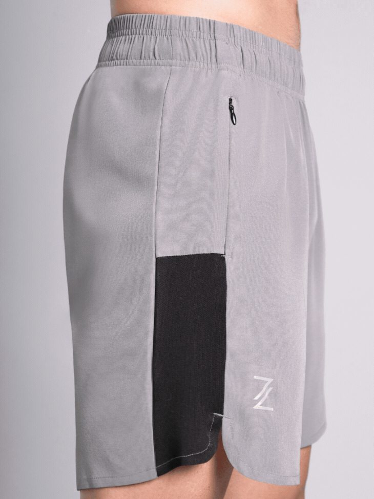 Men's Grey Pace Up Runner's Shorts