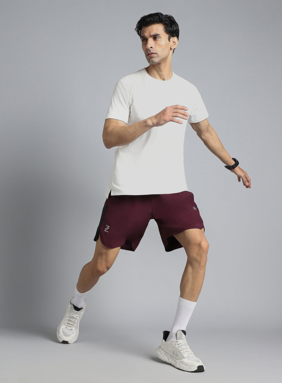 Men's Wine Pace Up Runner's Shorts