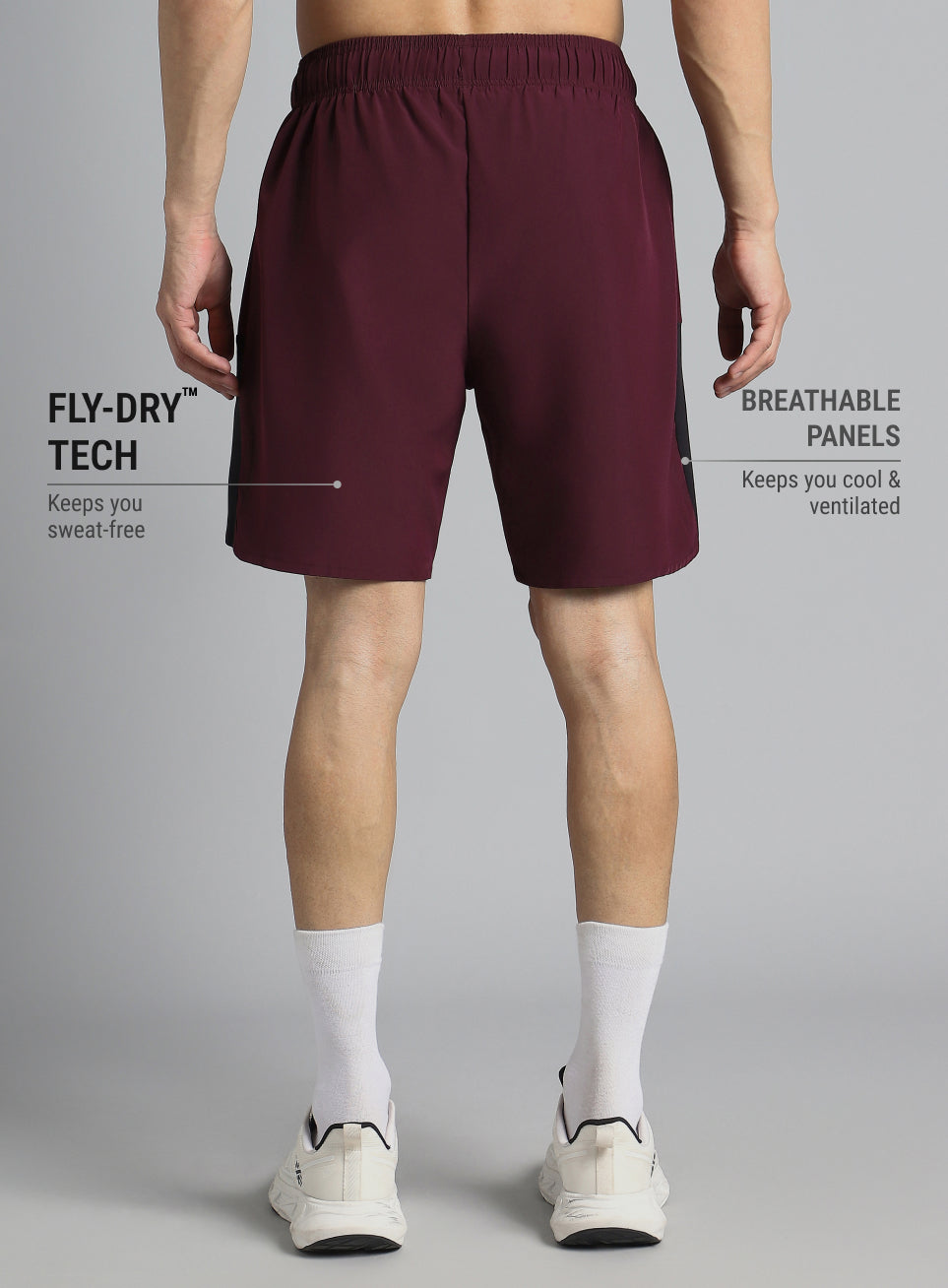 Men's Wine Pace Up Runner's Shorts