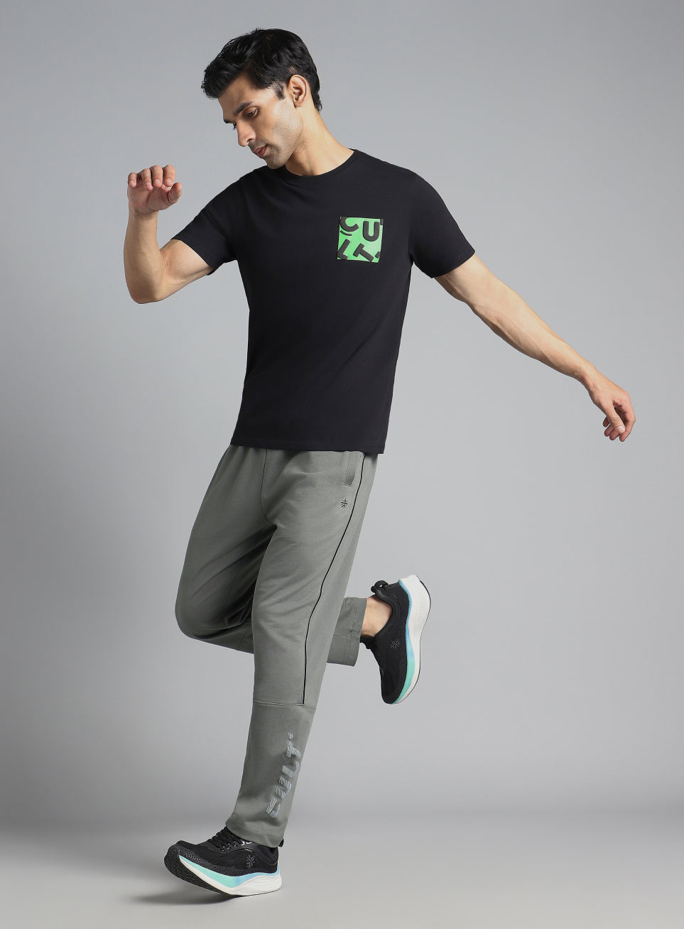 Men's Dark Grey Dance Brand Carrier Trackpants