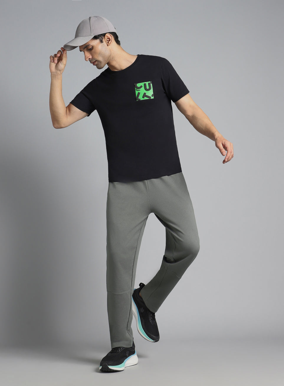 Men's Dark Grey Dance Brand Carrier Trackpants