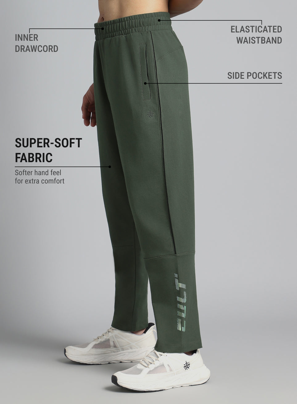 Men's Olive Dance Brand Carrier Trackpants