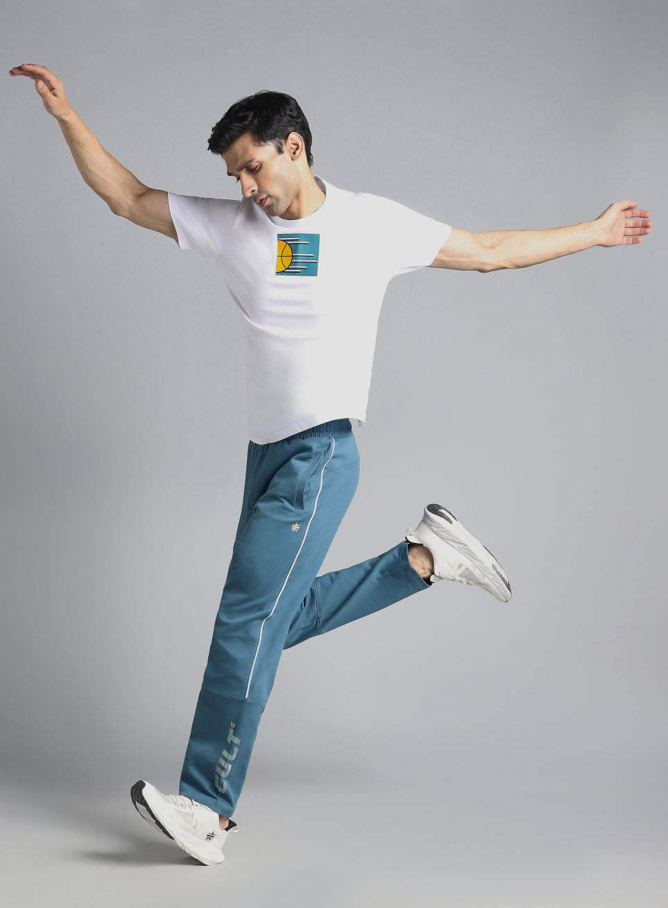 Men's Blue Dance Brand Carrier Trackpants