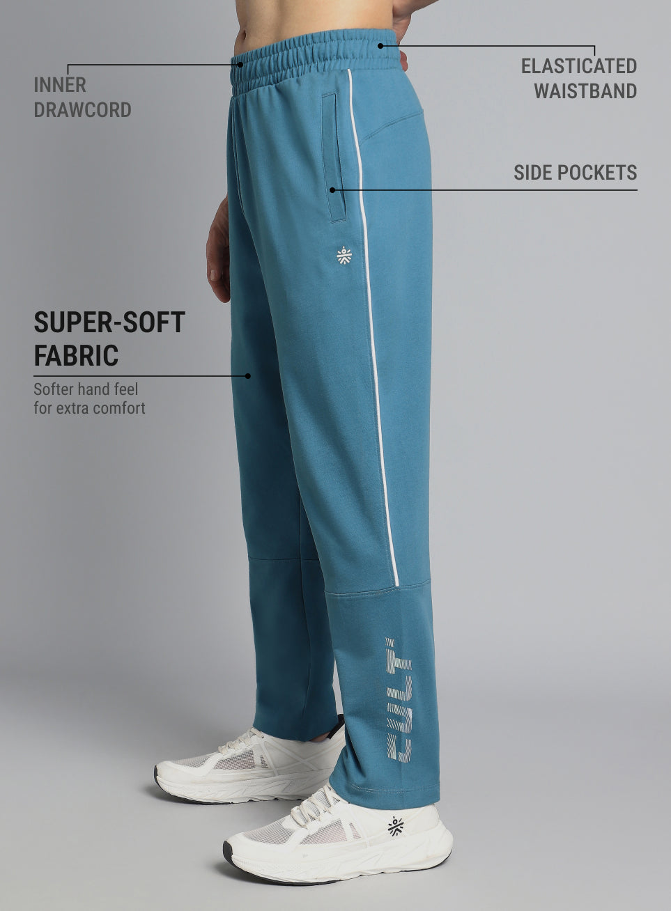 Men's Blue Dance Brand Carrier Trackpants