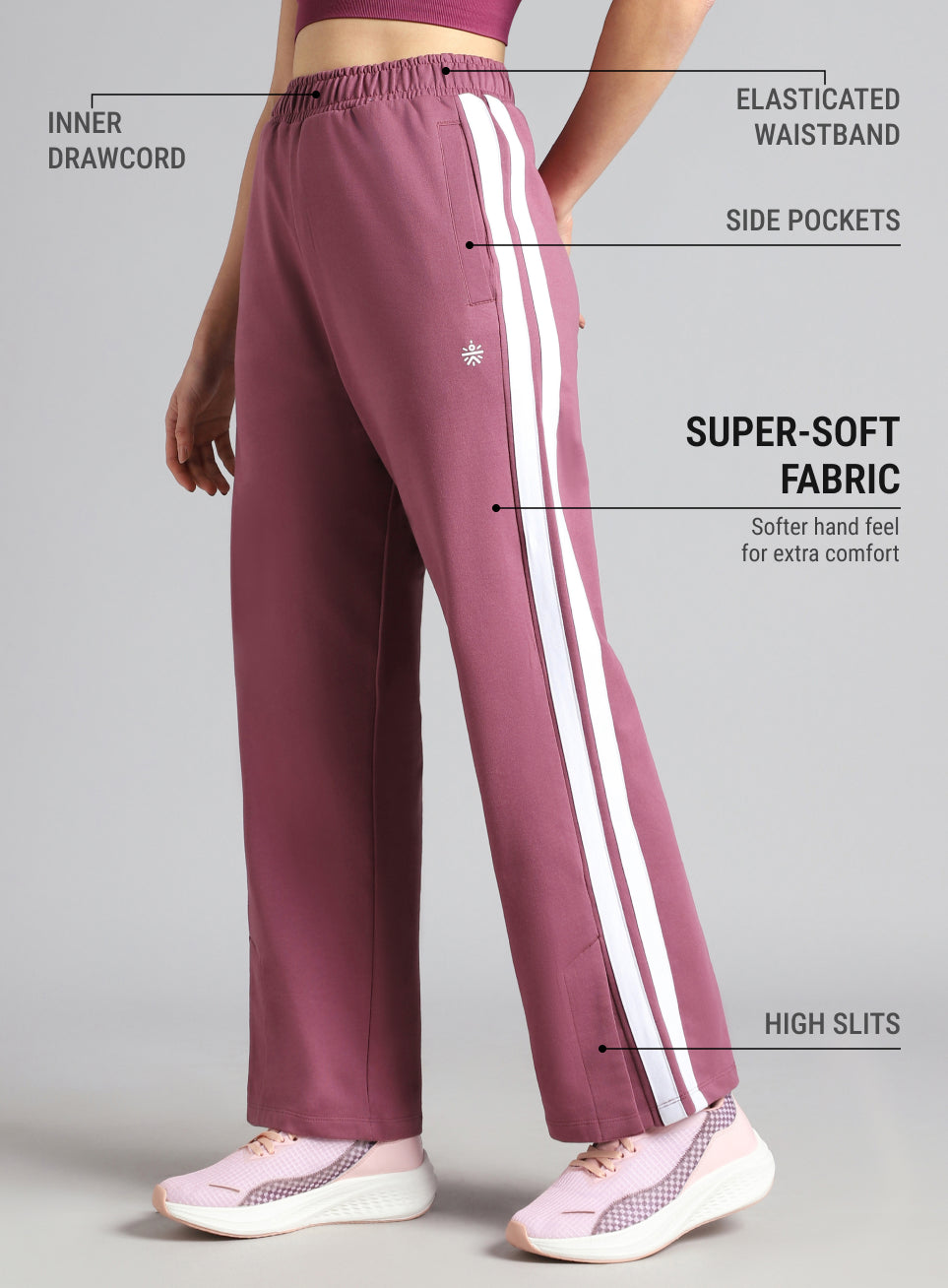 Women's Pink Dance Flow Trackpants