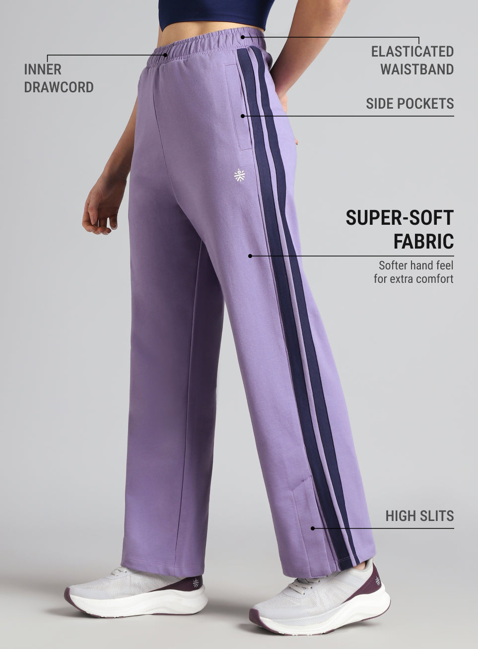 Women's Purple Dance Flow Trackpants