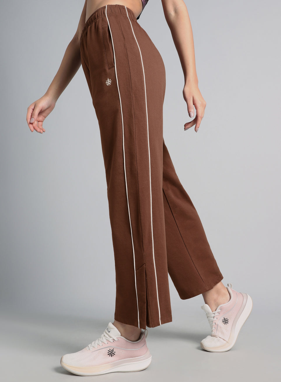 Women's Brown Community Straight Trackpants